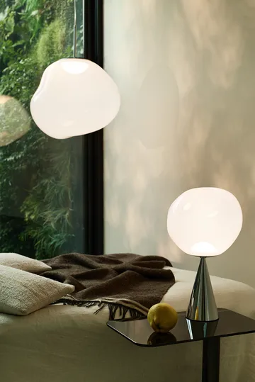 Melt pendel LED - Opal-silver, medium 50x50 cm - Tom Dixon