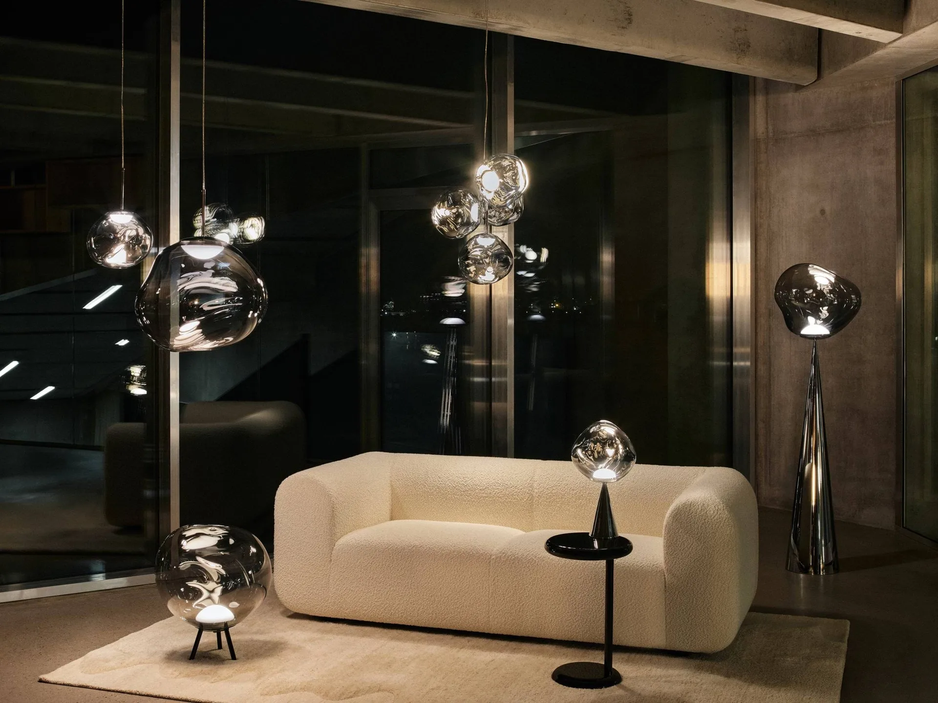 Melt pendel mini LED, Nickel Tom Dixon