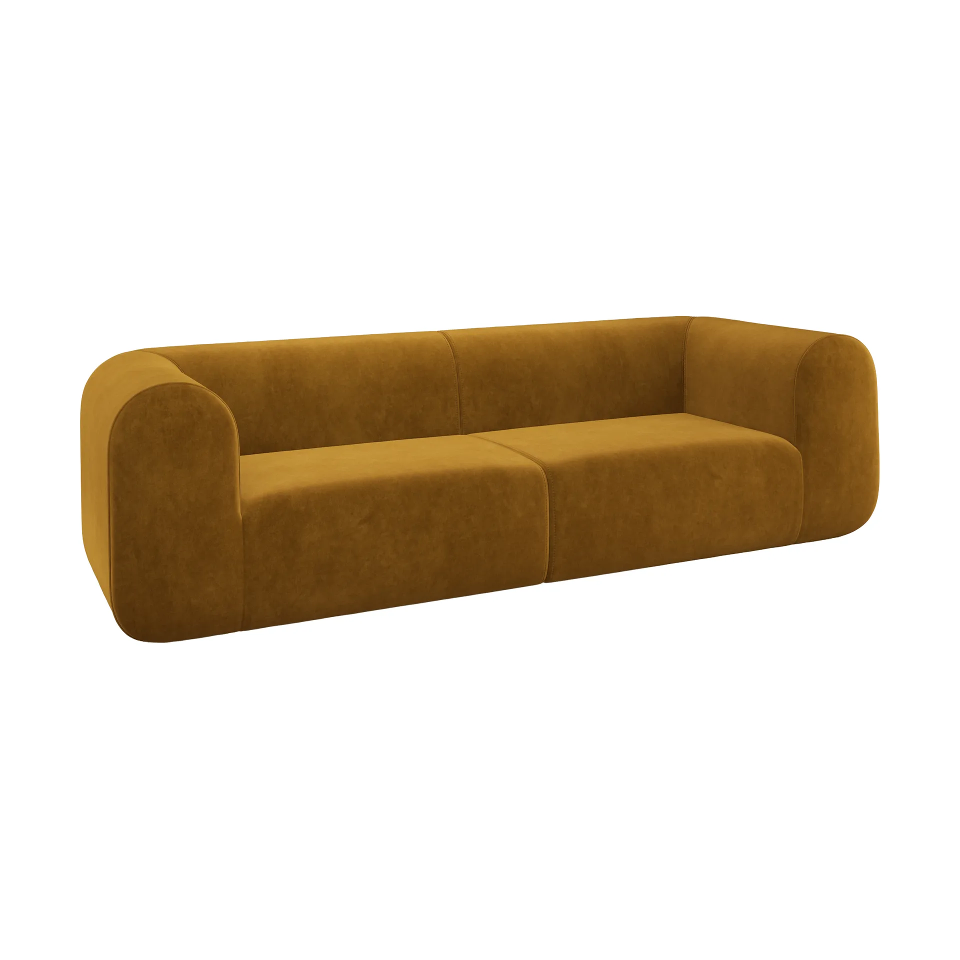 Plump modulsoffa, Gold royal velvet, 3-sits Tom Dixon