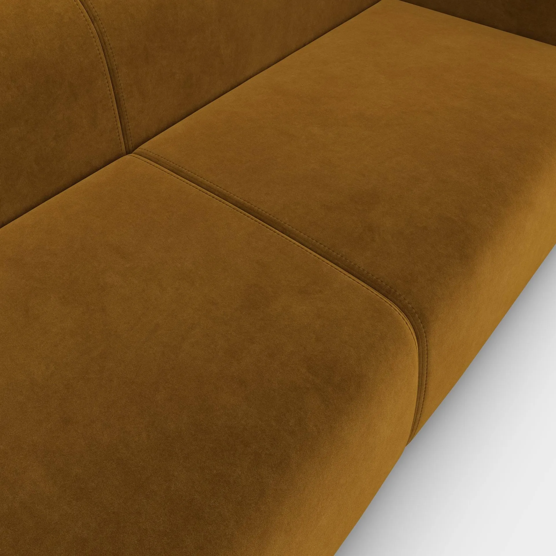 Plump modulsoffa, Gold royal velvet, 3-sits Tom Dixon