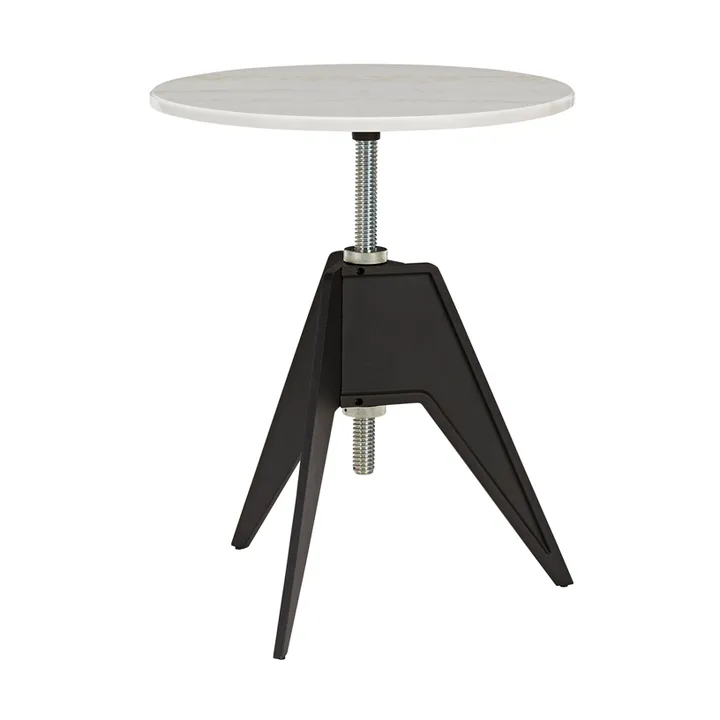 Screw cafébord Ø60 cm - White marble-cast iron - Tom Dixon