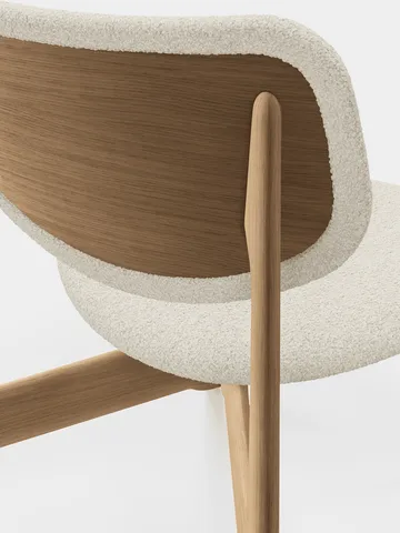 Slab loungestol klädd sits - Natural brushed oak-Elle 0200 CMHR Natural - Tom Dixon