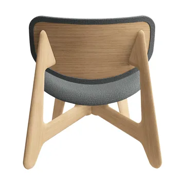 Slab loungestol klädd sits - Natural brushed oak-Hallingdal 0130 mid grey - Tom Dixon