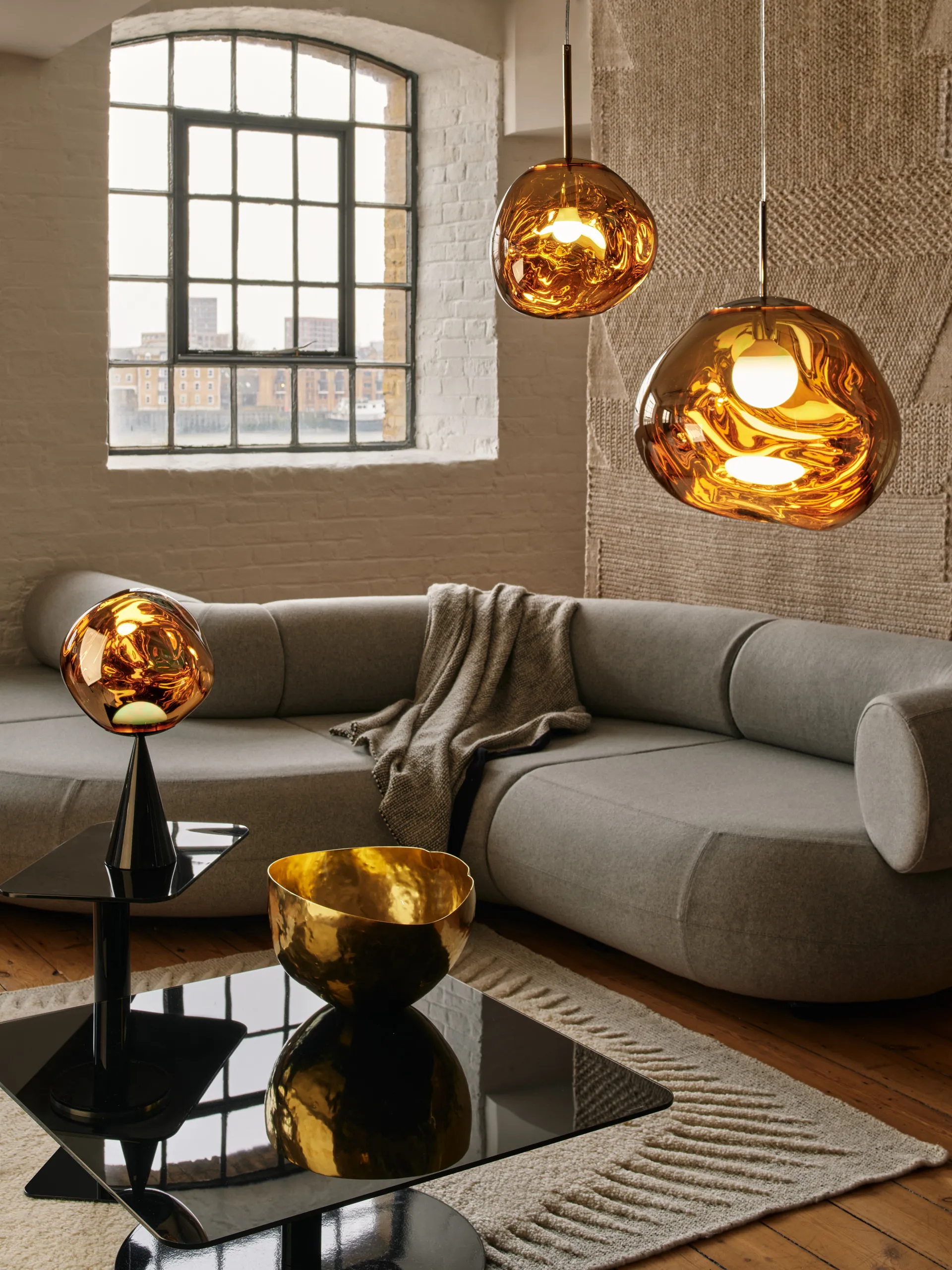 Thread filt 140x180 cm, Black & White Tom Dixon