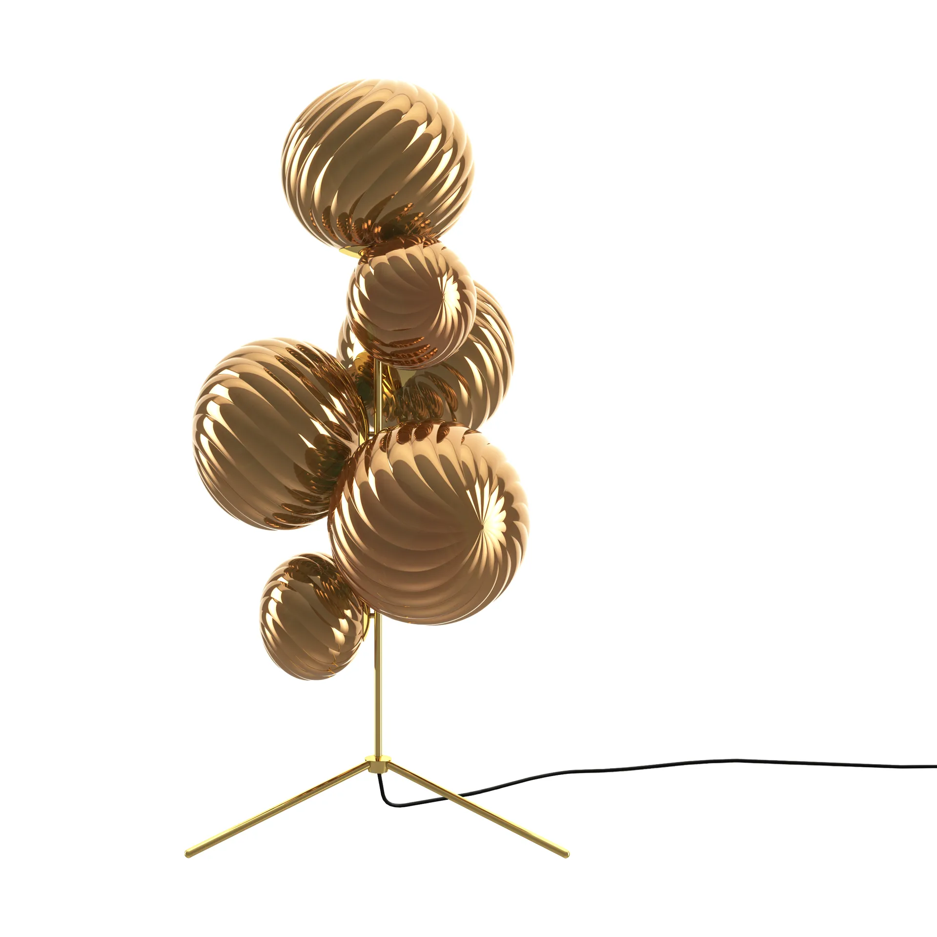 Whirl chandelier golvlampa, Gold Tom Dixon