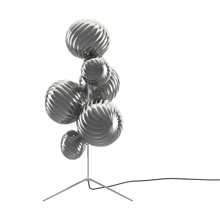 Whirl chandelier golvlampa - Silver - Tom Dixon