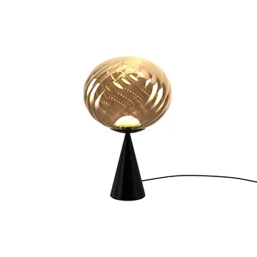 Whirl cone fat bordslampa - Gold-black - Tom Dixon
