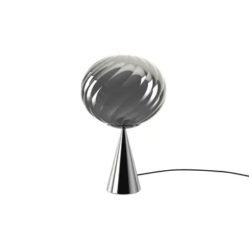 Whirl cone fat bordslampa - Silver-black - Tom Dixon