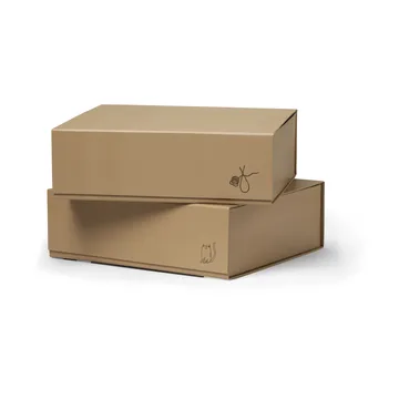 Pac box förvaringsbox - TÔNN x MAJASBOK Mocca, 32,5x10,5x30 cm, 2-pack - TÔNN furniture