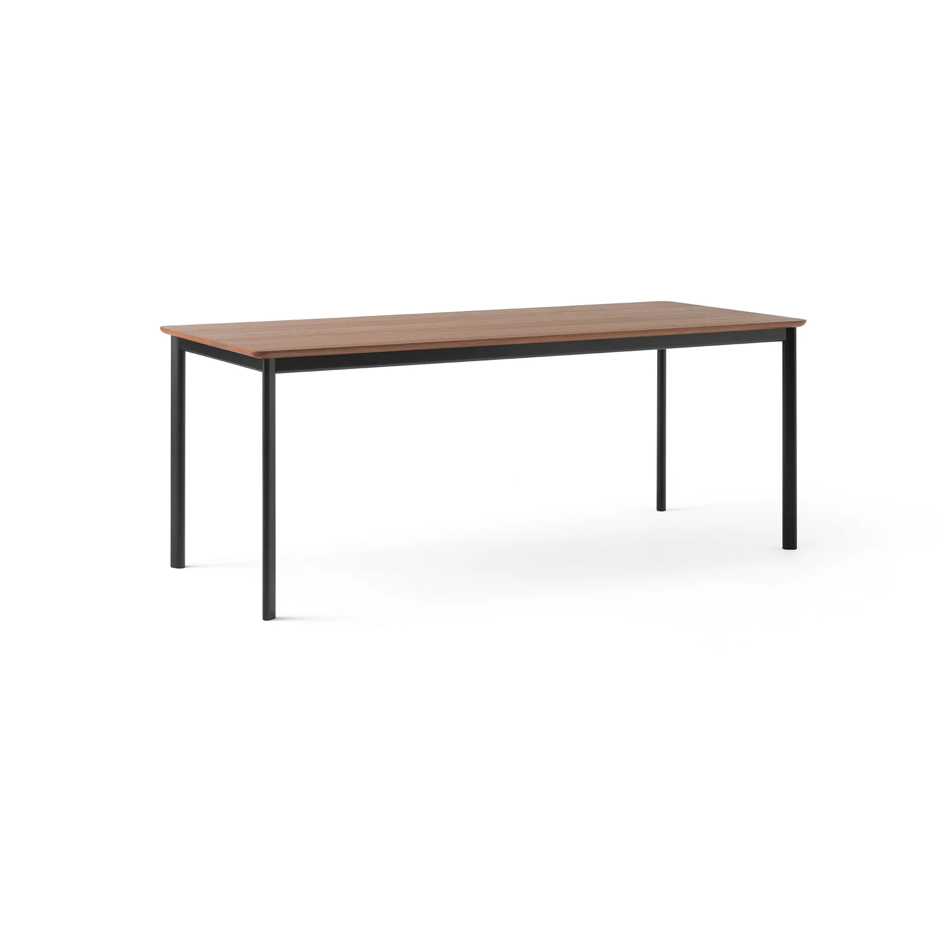 Drip HW116 matbord 83x193 cm, Black frame-clear lacq. walnut &Tradition
