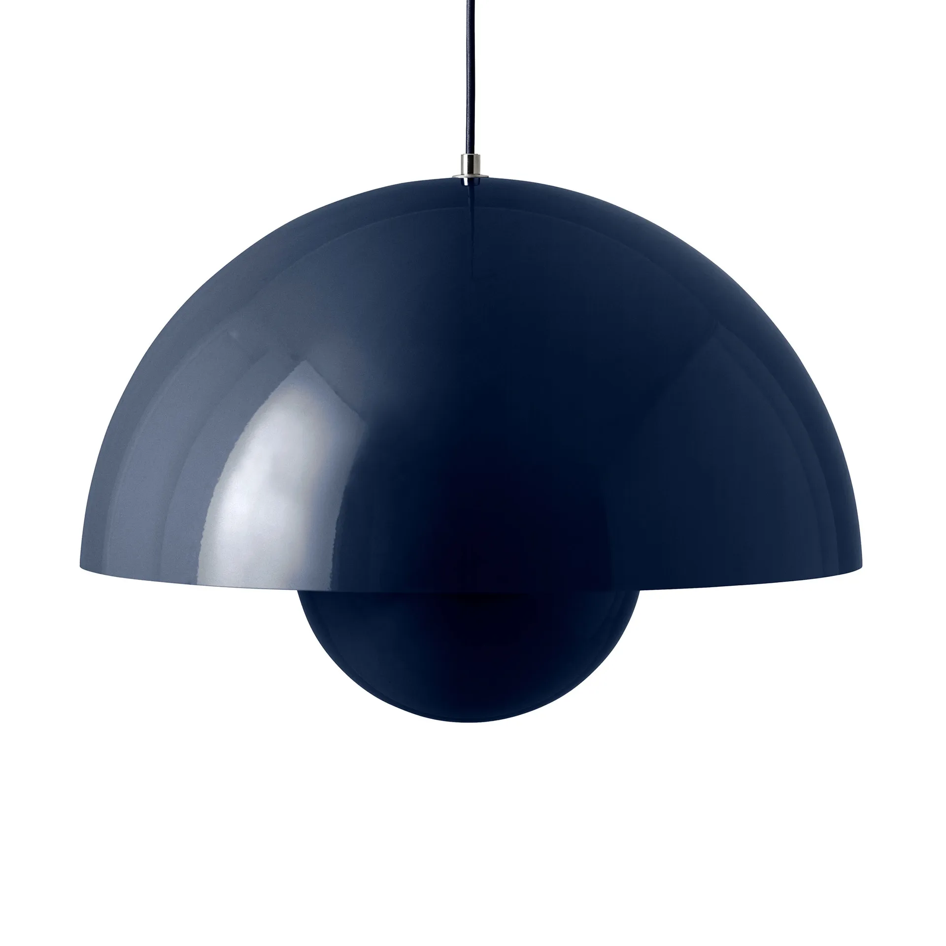 Flowerpot VP2 pendel stor, Steel blue &Tradition