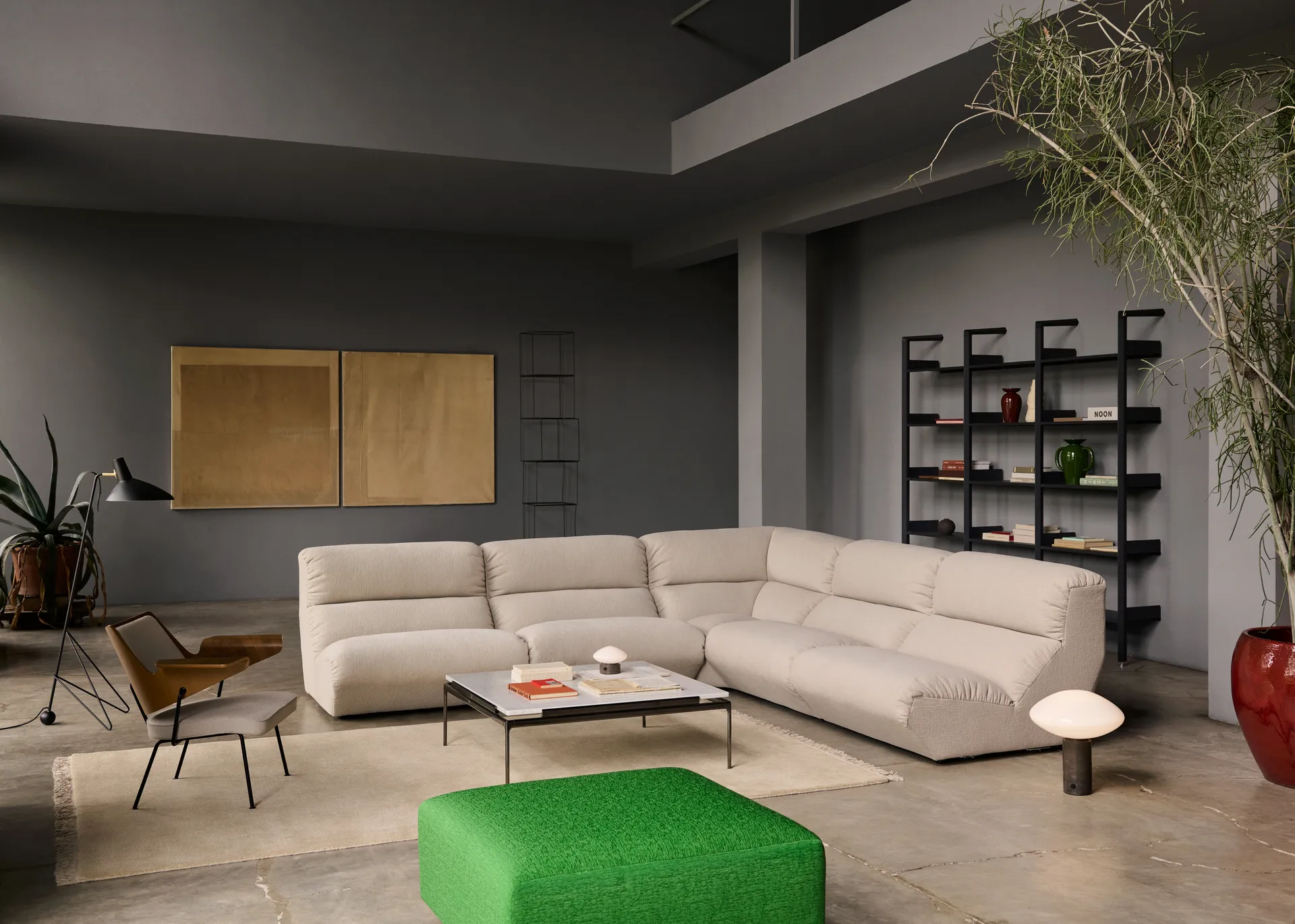 Hi Lo AV54 modulsoffa mittmodul, Grain 61229 &Tradition