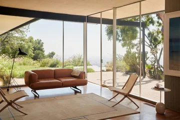 Inland AV22 soffa 2-sits - Noble läder cognac-warm black - &Tradition