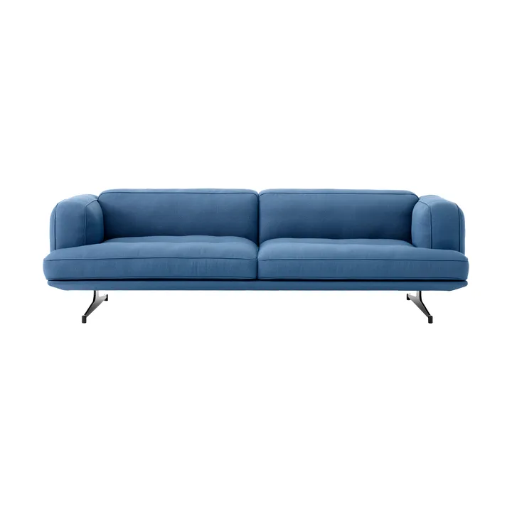 Inland AV23 3-sits soffa - Vidar 4 Denim Blue 733-svarta ben - &Tradition