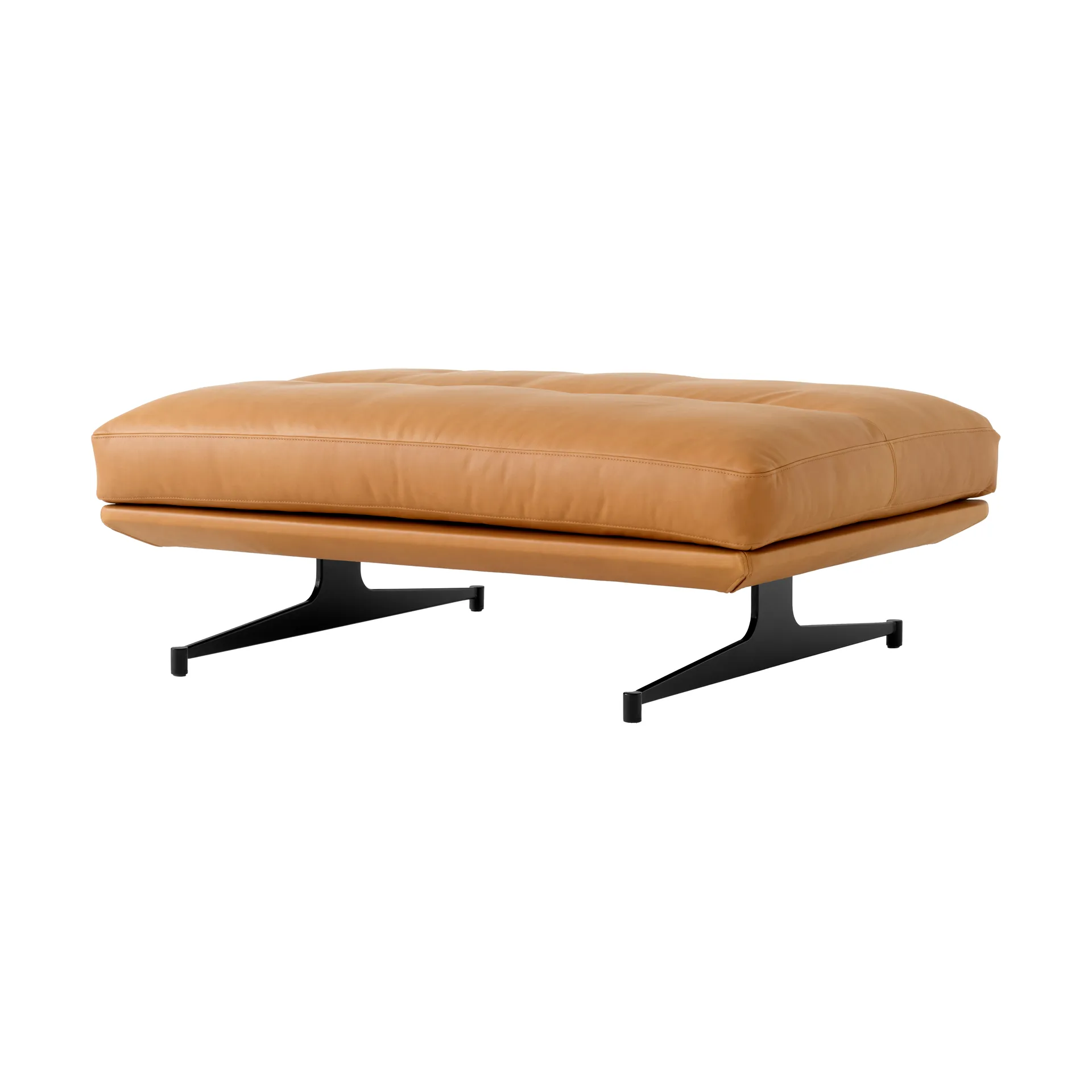 Inland AV32 pouf 78x113 cm, Noble läder cognac-warm black &Tradition