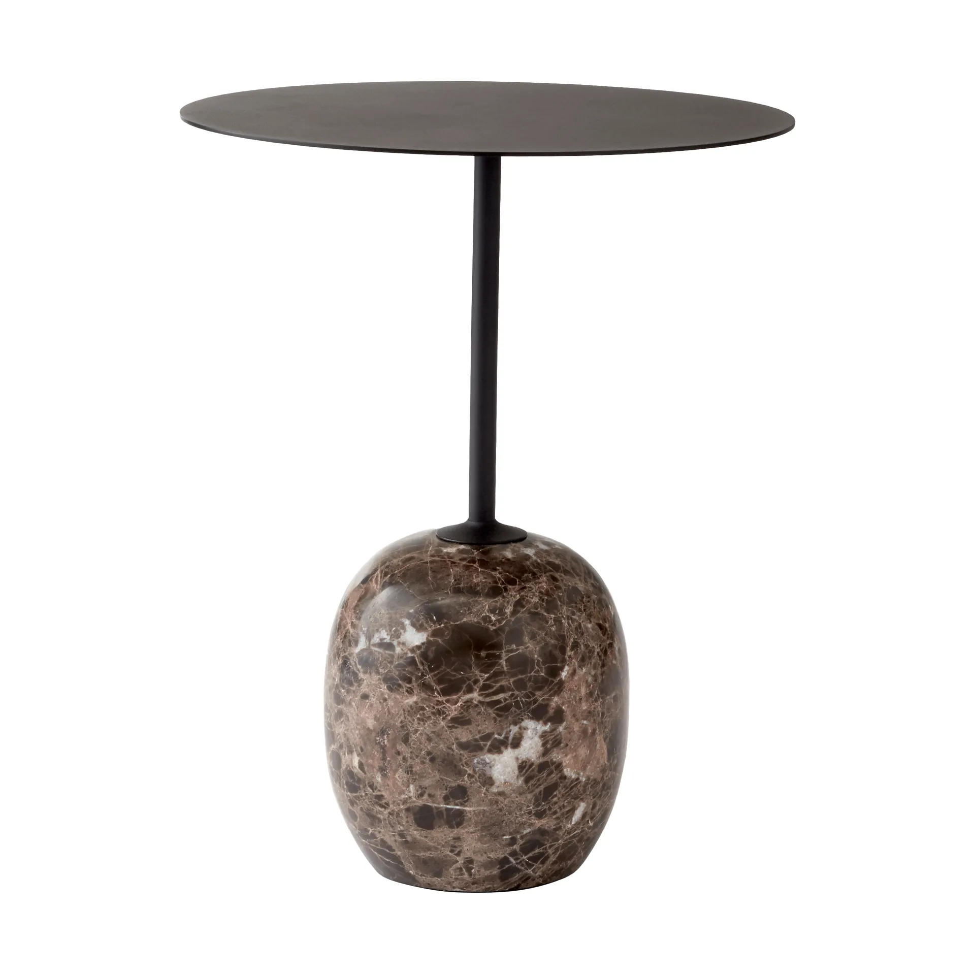Lato bord LN8, Warm black-Emparador marble &Tradition