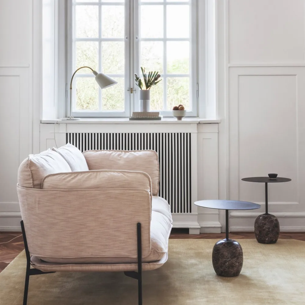Lato LN9 sidobord, vit, crema diva marmor &Tradition