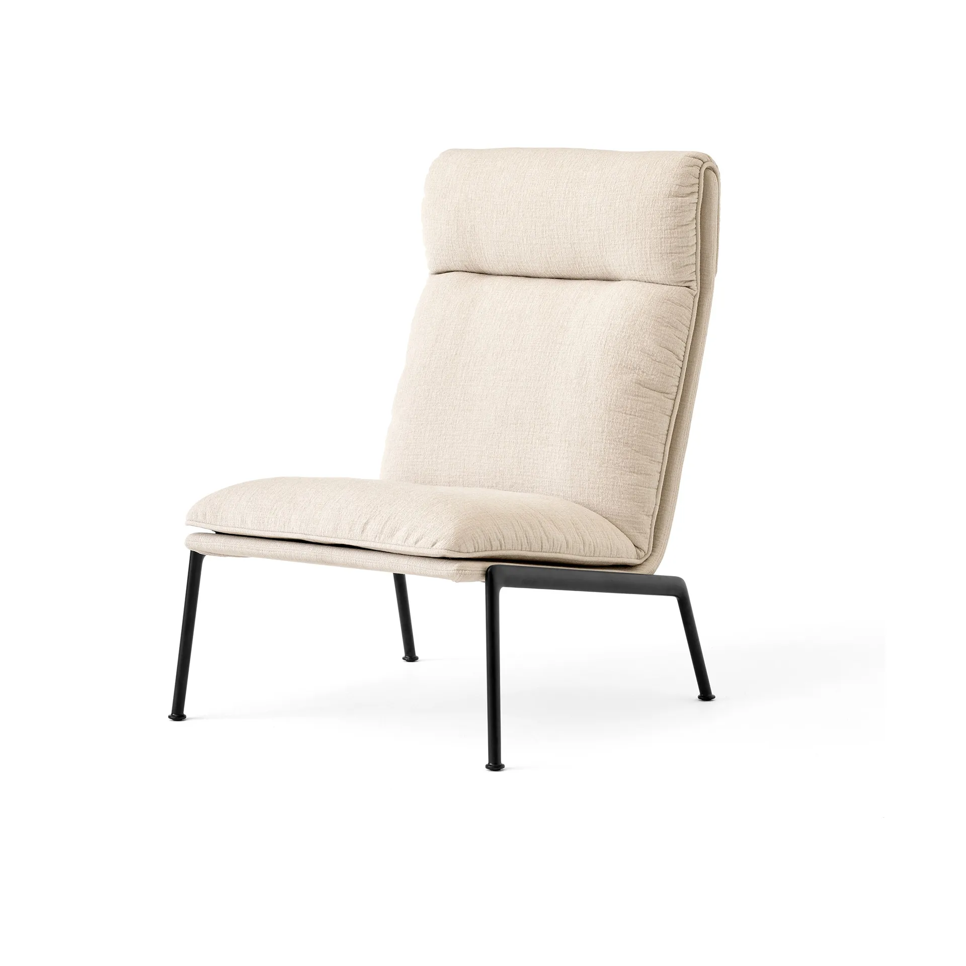 Muno LN16 High back loungefåtölj, Warm black-Cifrado 0221 &Tradition