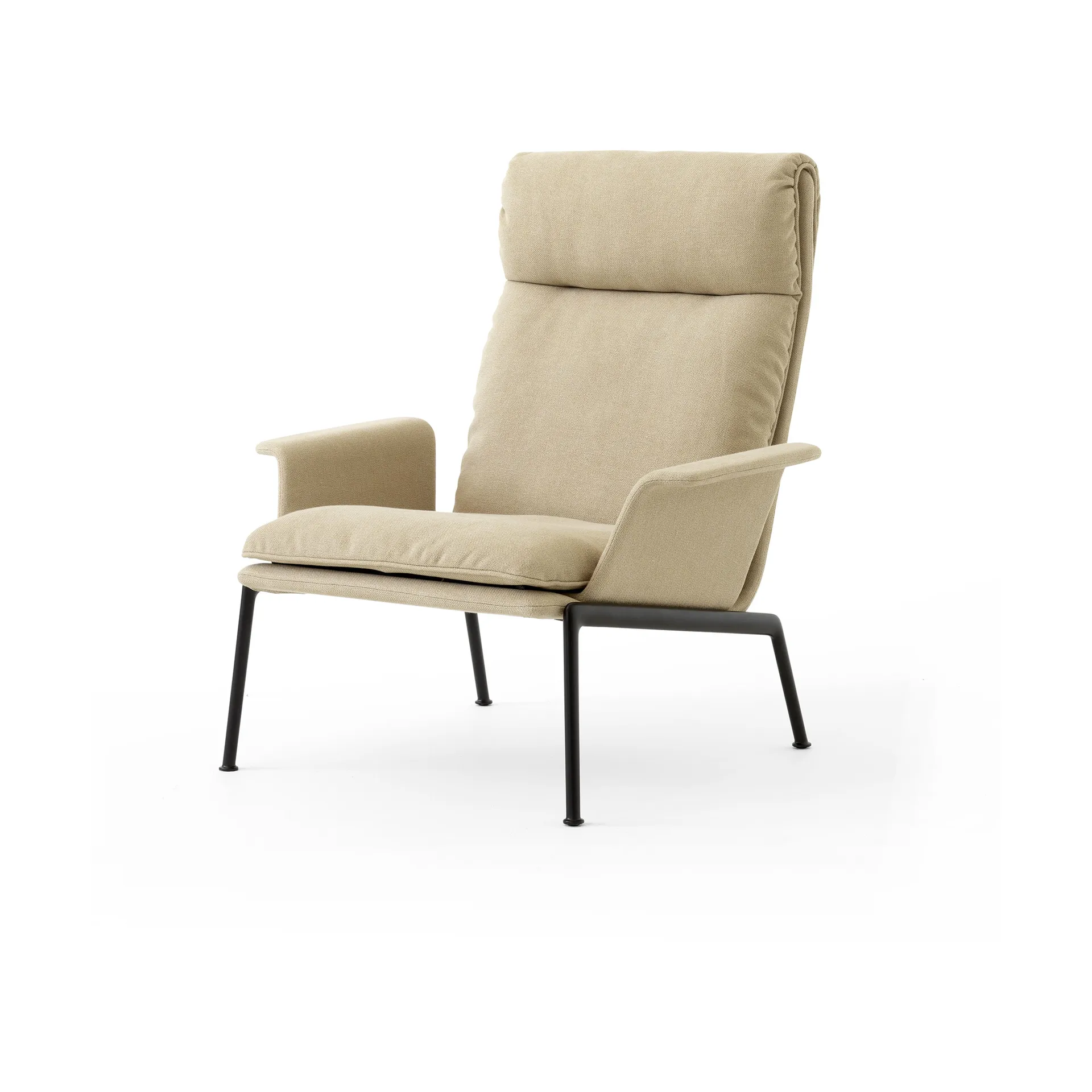 Muno LN17 High back loungefåtölj, Warm black-Clay 0007 &Tradition