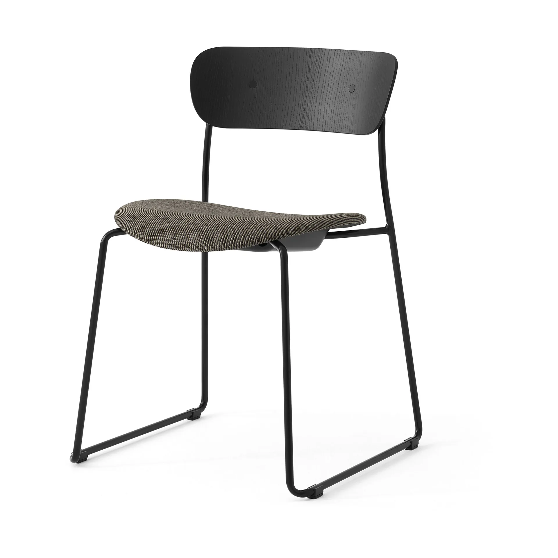Pavilion AV52 stol klädd sits, Black-Fuse 0351 &Tradition