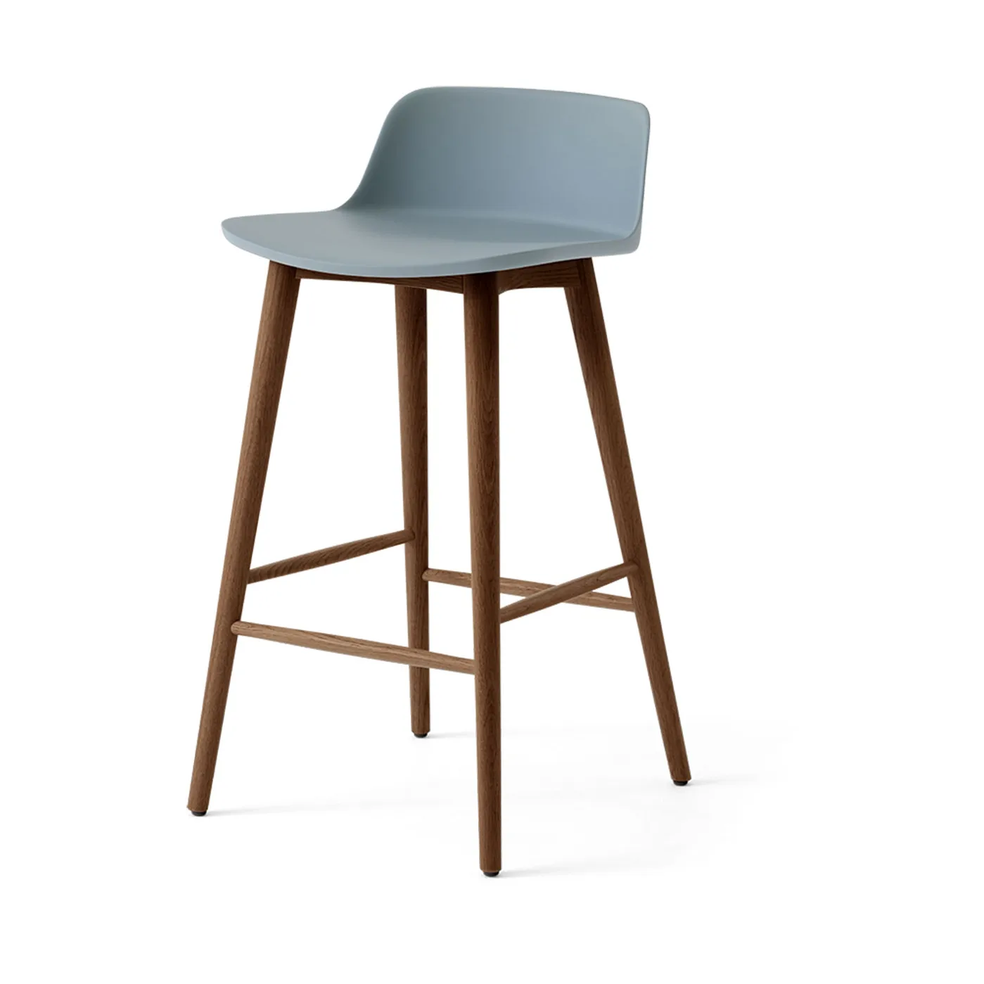 Rely HW118 barstol, Light blue-lackerad valnöt, 65 cm &Tradition