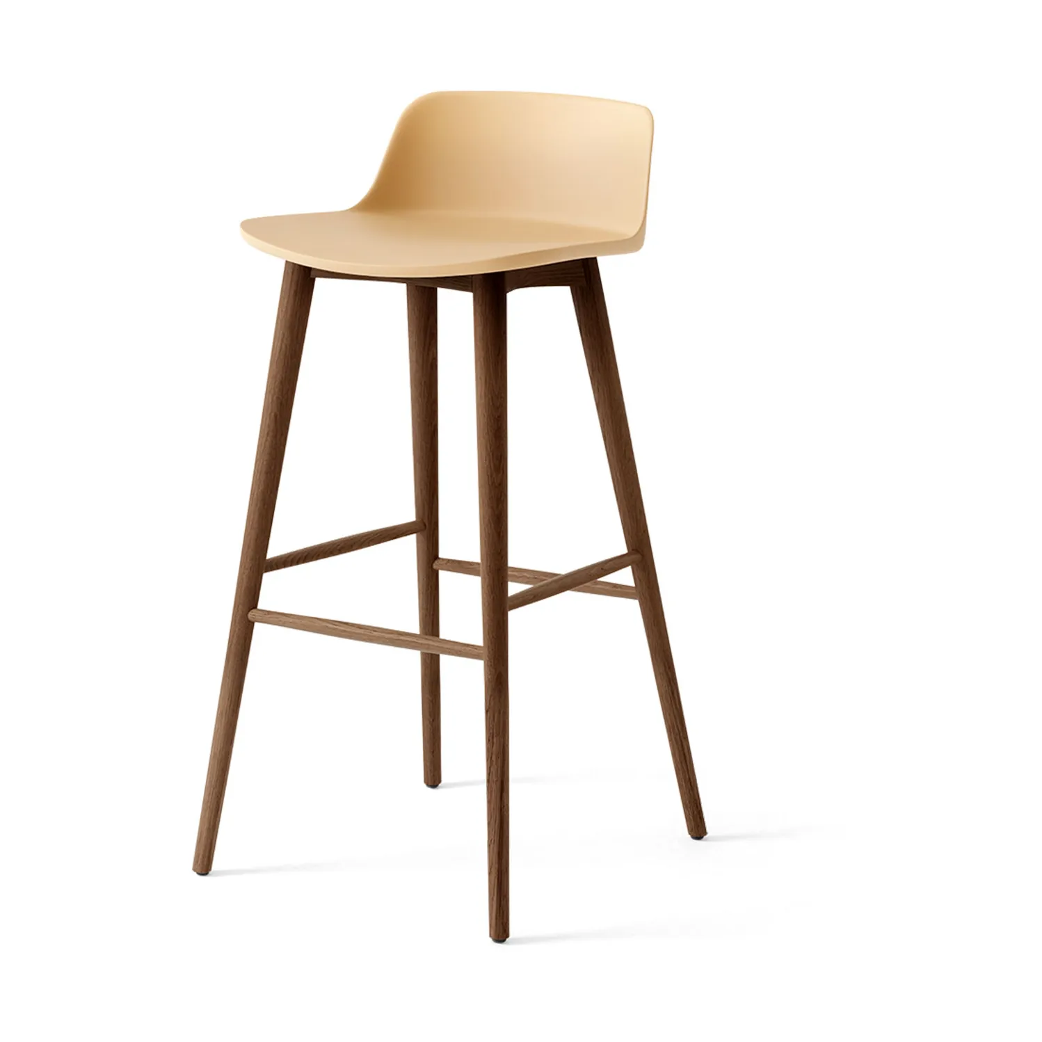Rely HW123 barstol, Beige sand-lackerad valnöt, 75 cm &Tradition