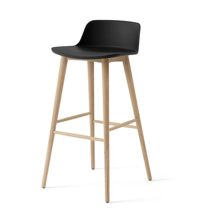 Rely HW123 barstol - Black-lackerad ek, 75 cm - &Tradition