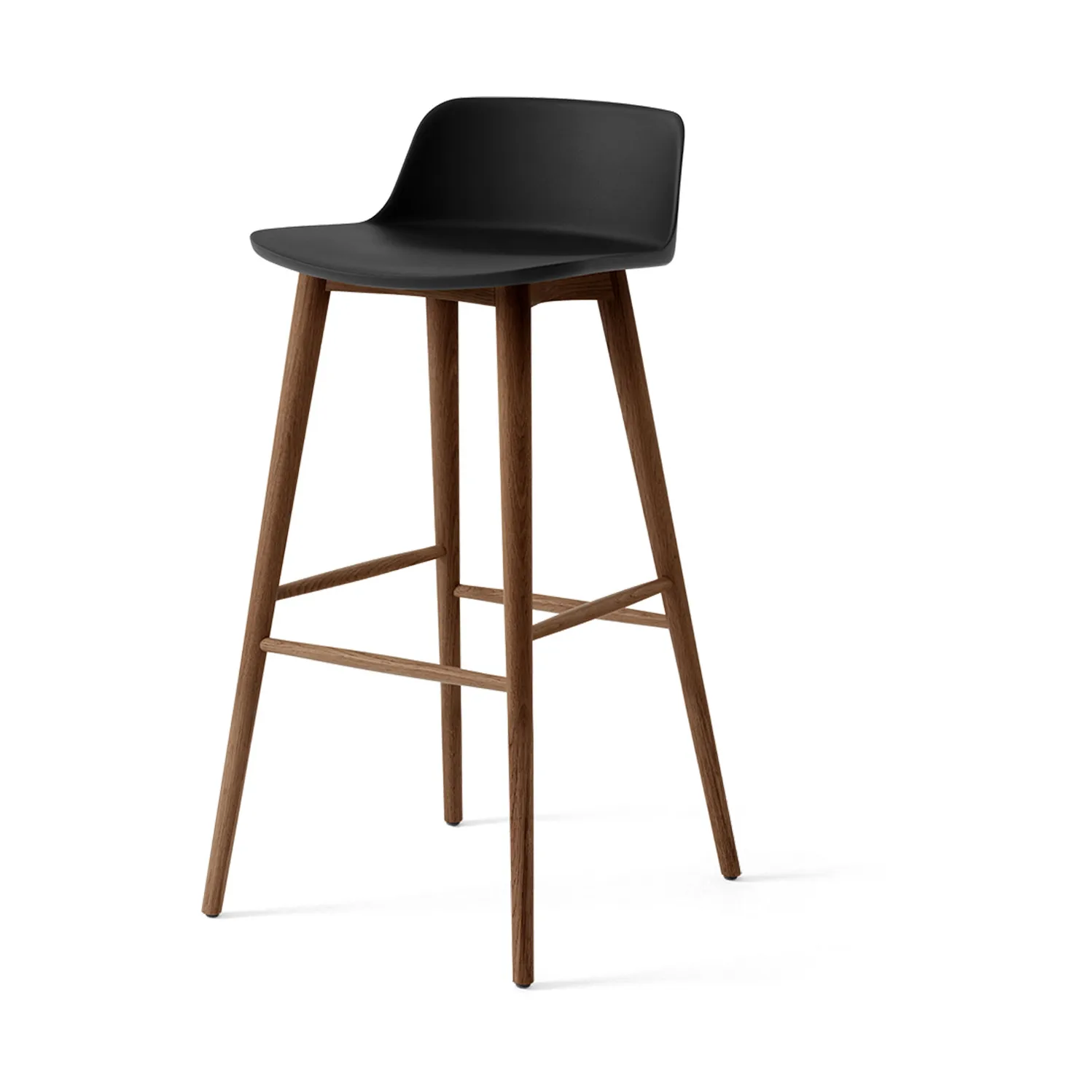Rely HW123 barstol, Black-lackerad valnöt, 75 cm &Tradition
