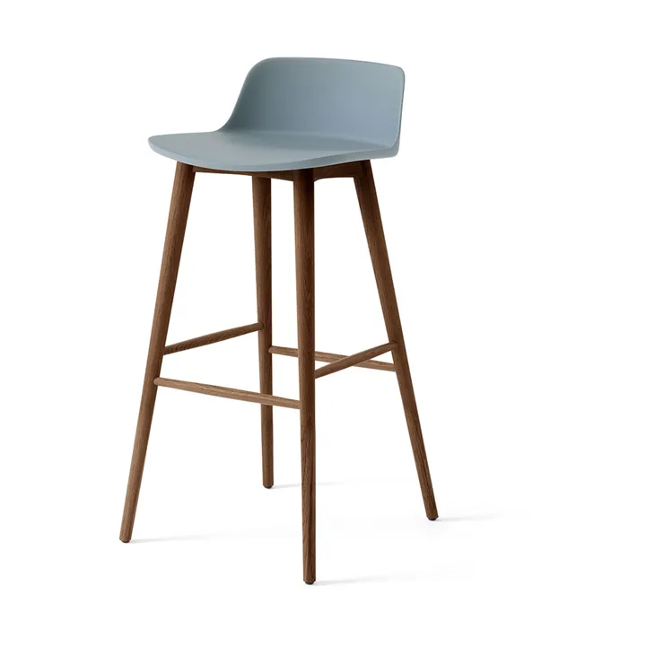 Rely HW123 barstol - Light blue-lackerad valnöt, 75 cm - &Tradition