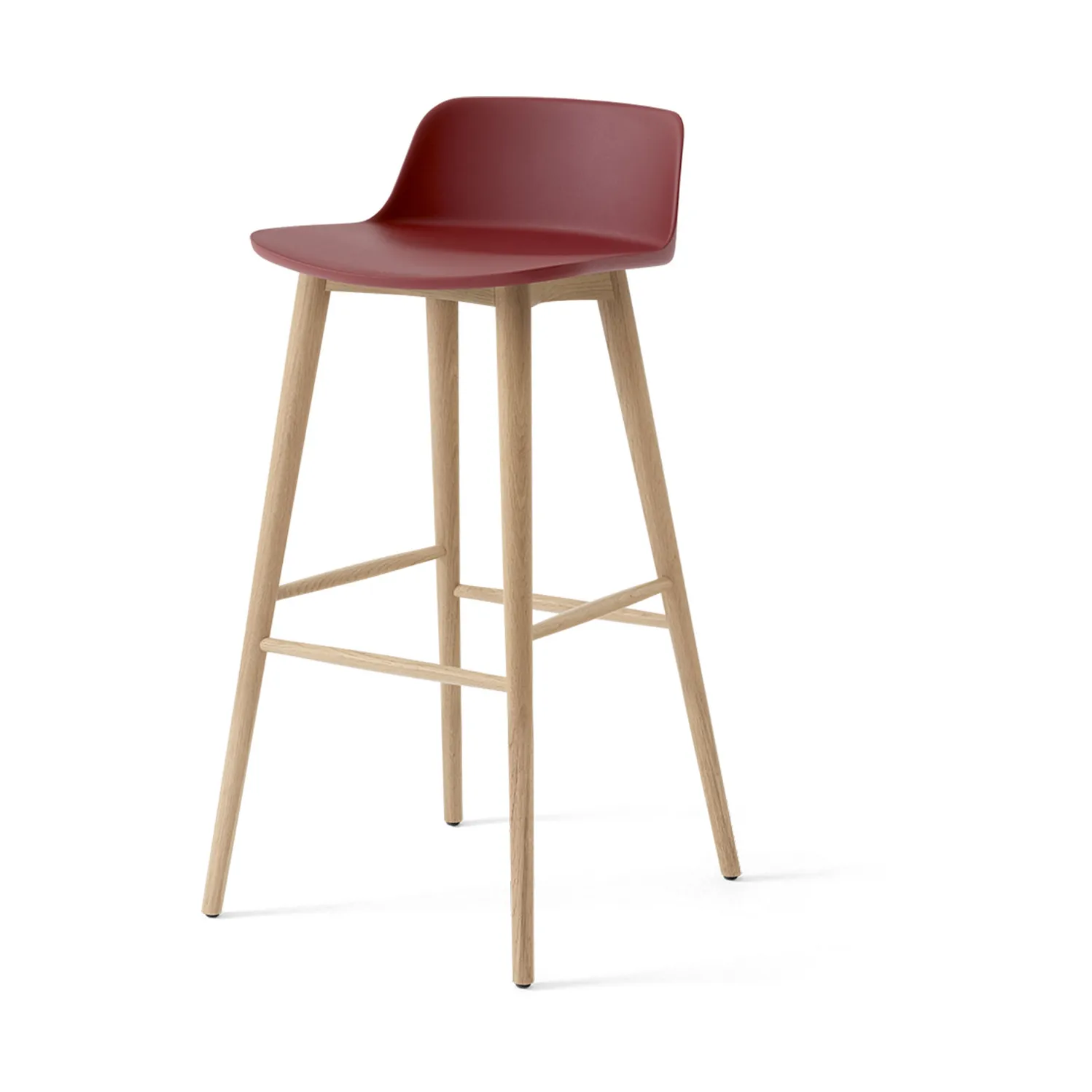 Rely HW123 barstol, Red brown-lackerad ek, 75 cm &Tradition