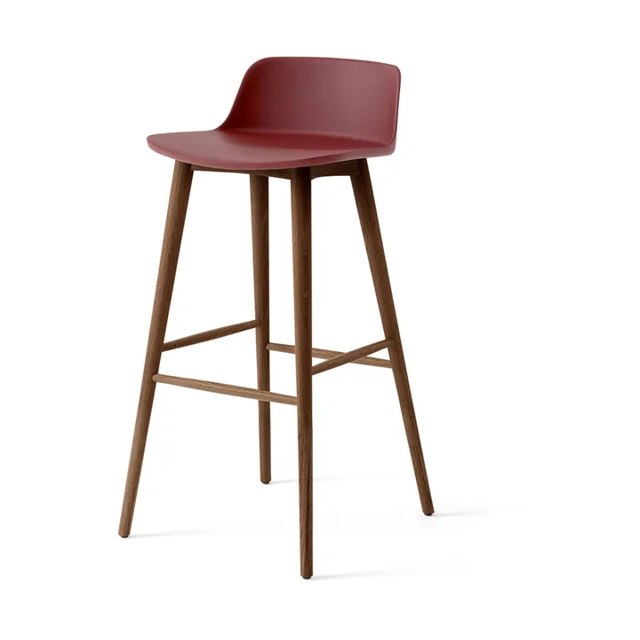 Rely HW123 barstol - Red brown-lackerad valnöt, 75 cm - &Tradition