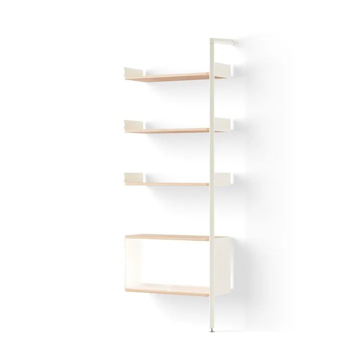Rombe IF6 add-on hylla m. skåp alabaster-lackad ek - &Tradition