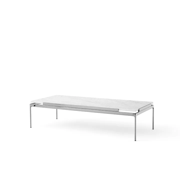 Sett LN12 soffbord - Bianco carrara-dark chrome - &Tradition