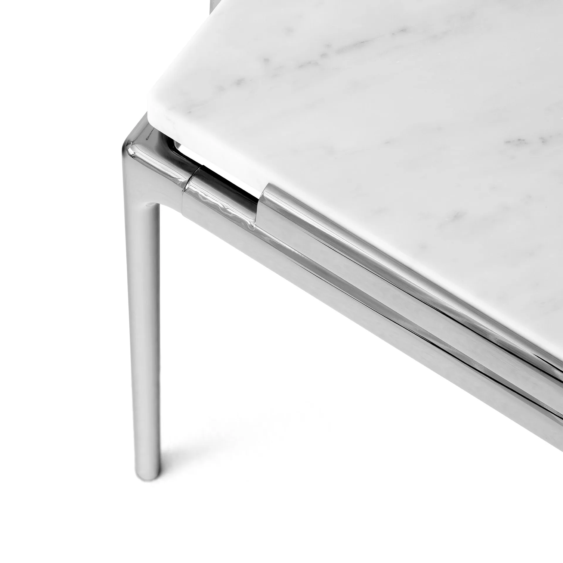 Sett LN12 soffbord, Bianco carrara-dark chrome &Tradition