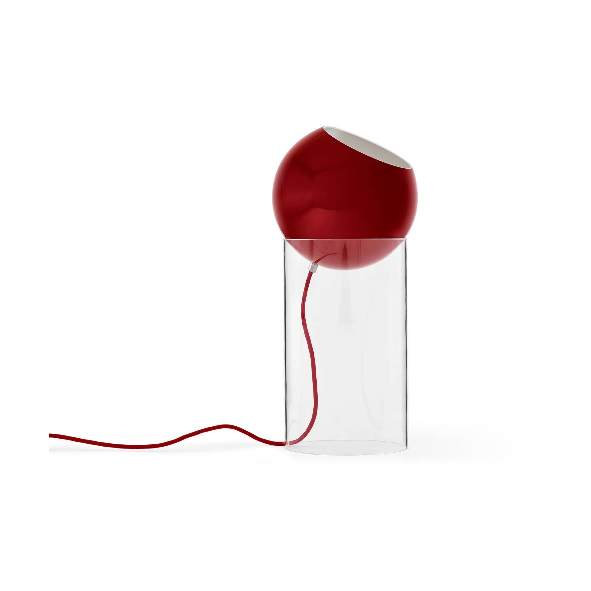 Topan VP14 golvlampa 46,5 cm, Clear-vermilion red &Tradition