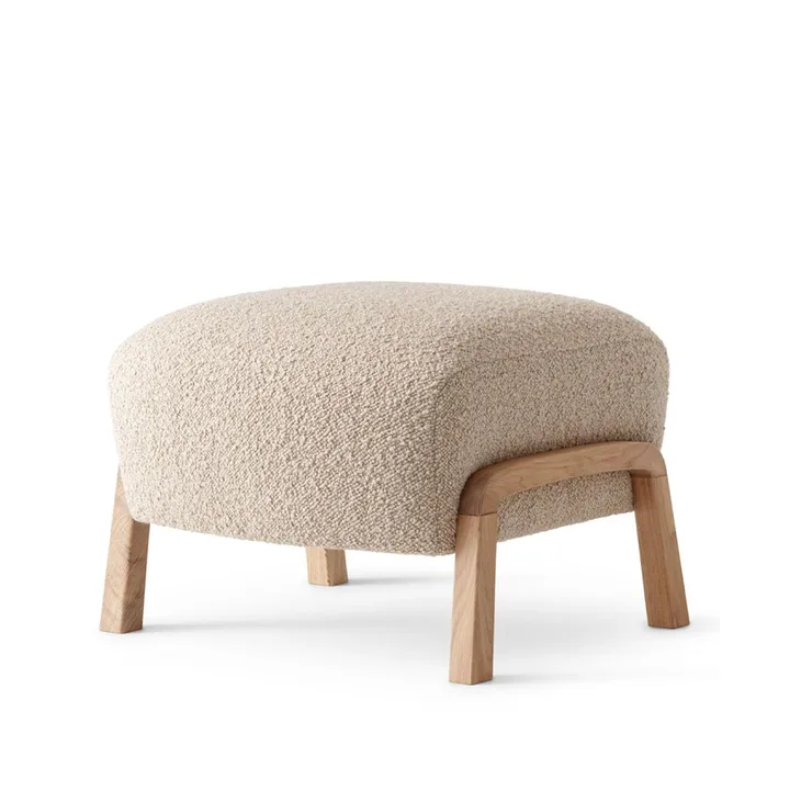 Wulff ATD3 fotpall - tyg karakorum 003 beige, oljade ekben - &Tradition