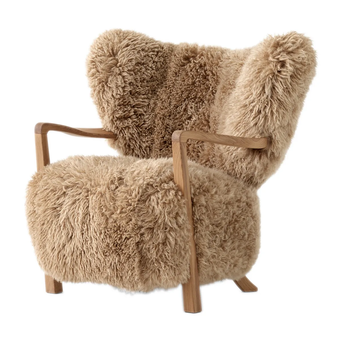 Wulff Lounge Chair ATD2 fåtölj, Oljad ek-Sheepskin honey &Tradition