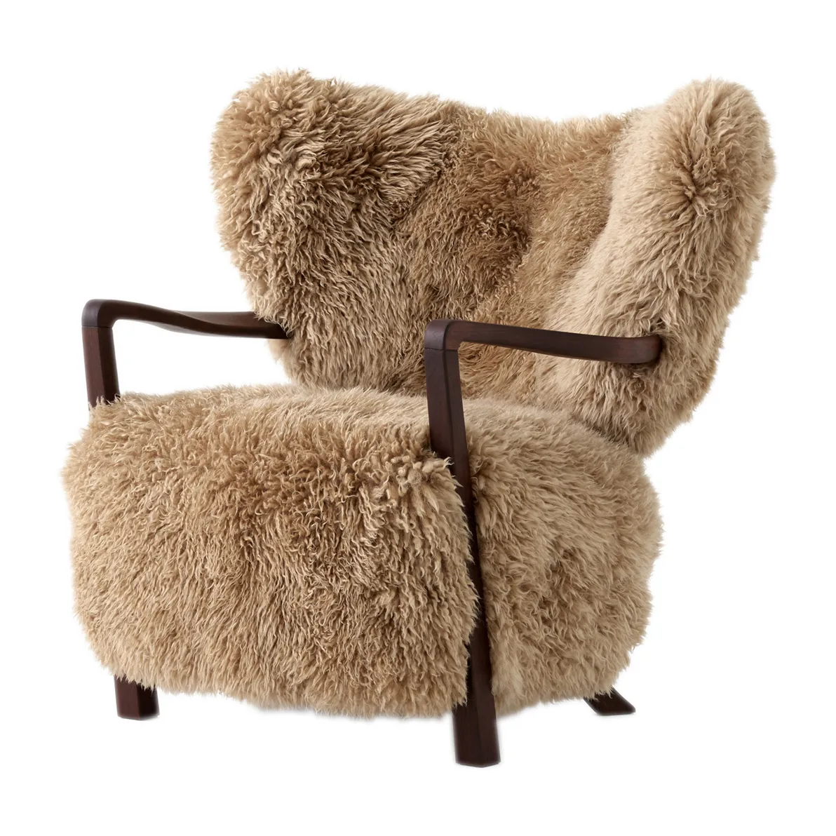 Wulff Lounge Chair ATD2 fåtölj, Oljad valnöt-Sheepskin honey &Tradition