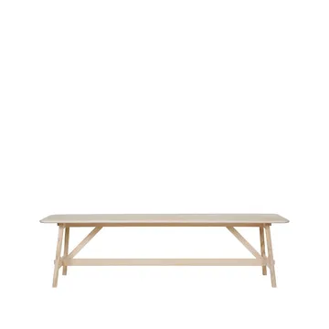 Landala matbord - Ek vit hårdvaxolja 270x75 cm - Tre Sekel Möbelsnickeri