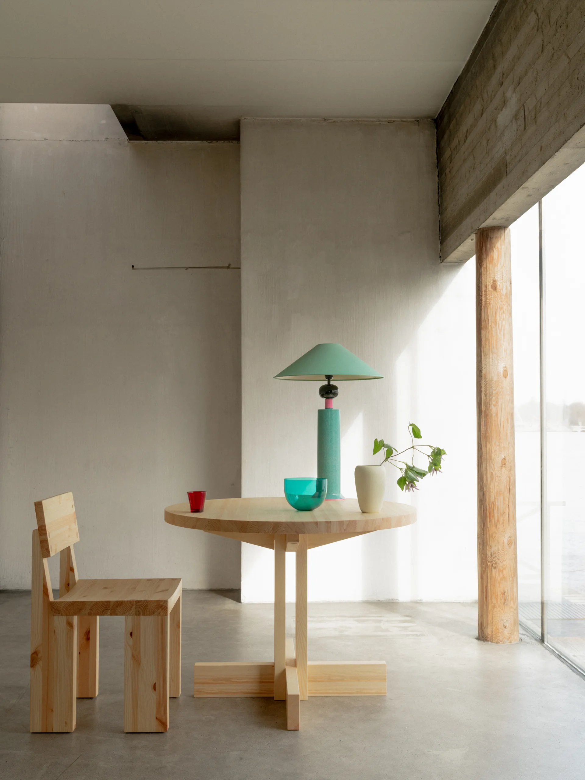 001 Dining Chair stol, Matt oljevaxad furu Vaarnii
