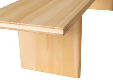 012 Kolmio Bench bänk - Matt oljevaxad furu, 227x42x45 cm - Vaarnii