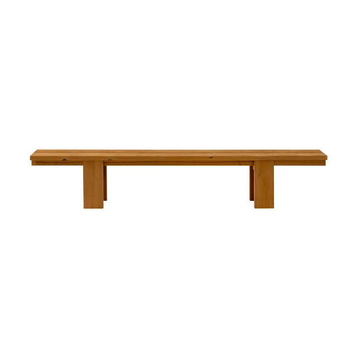 013 Osa Outdoor Bench bänk - Värmebehandlad furu, 270x37x49 cm - Vaarnii