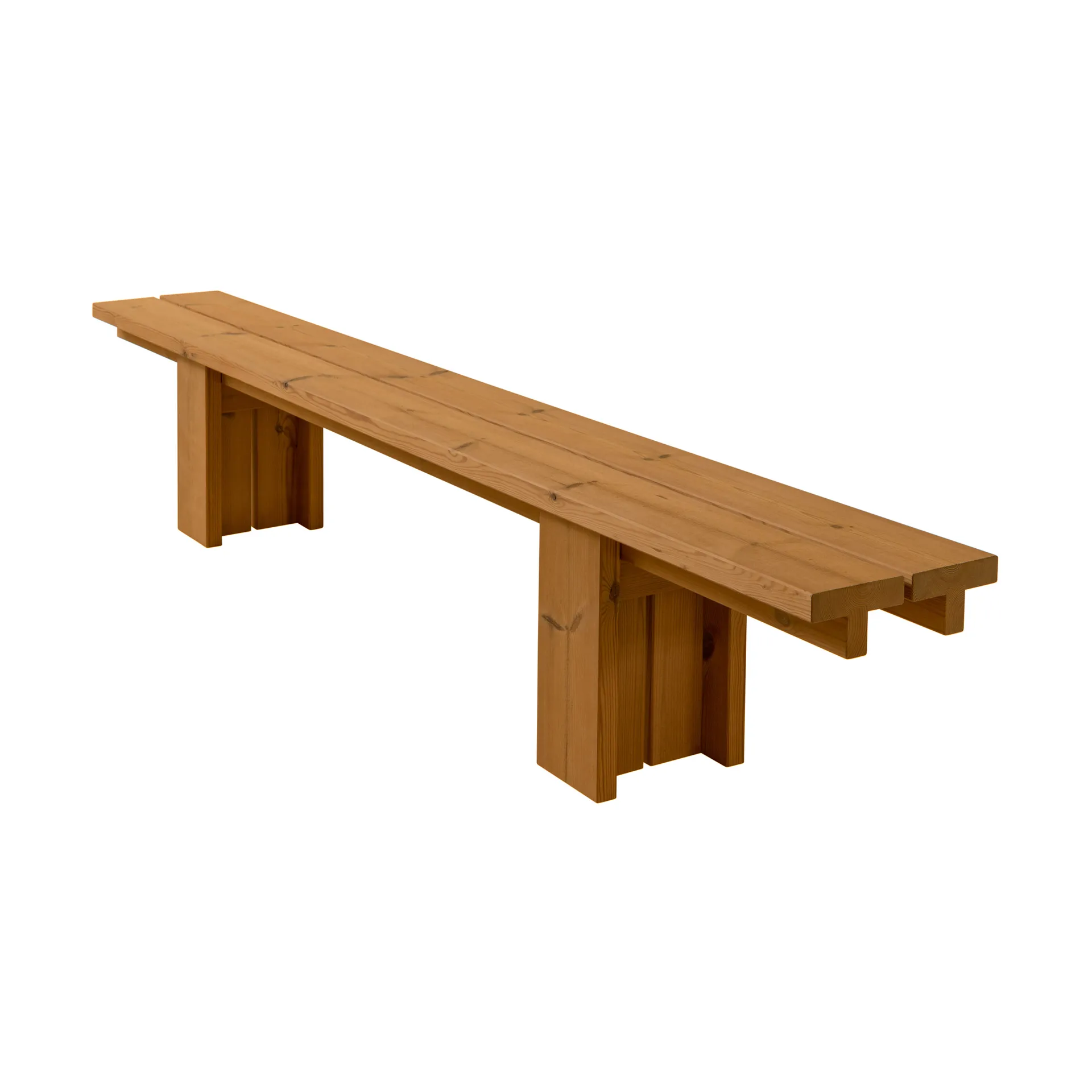 013 Osa Outdoor Bench bänk, Värmebehandlad furu, 270x37x49 cm Vaarnii