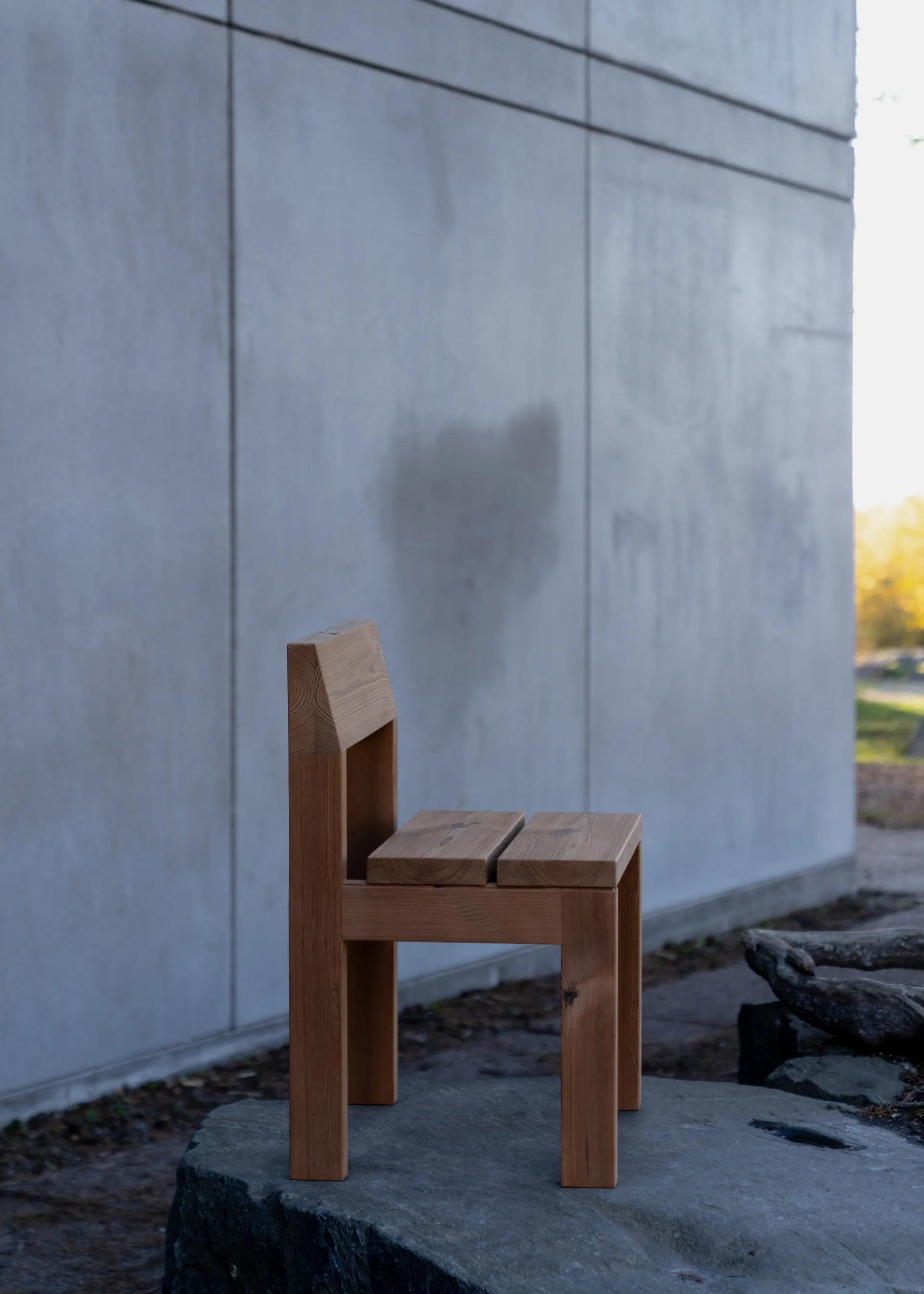 013 Osa Outdoor Dining Chair stol, Matt oljevaxad furu Vaarnii