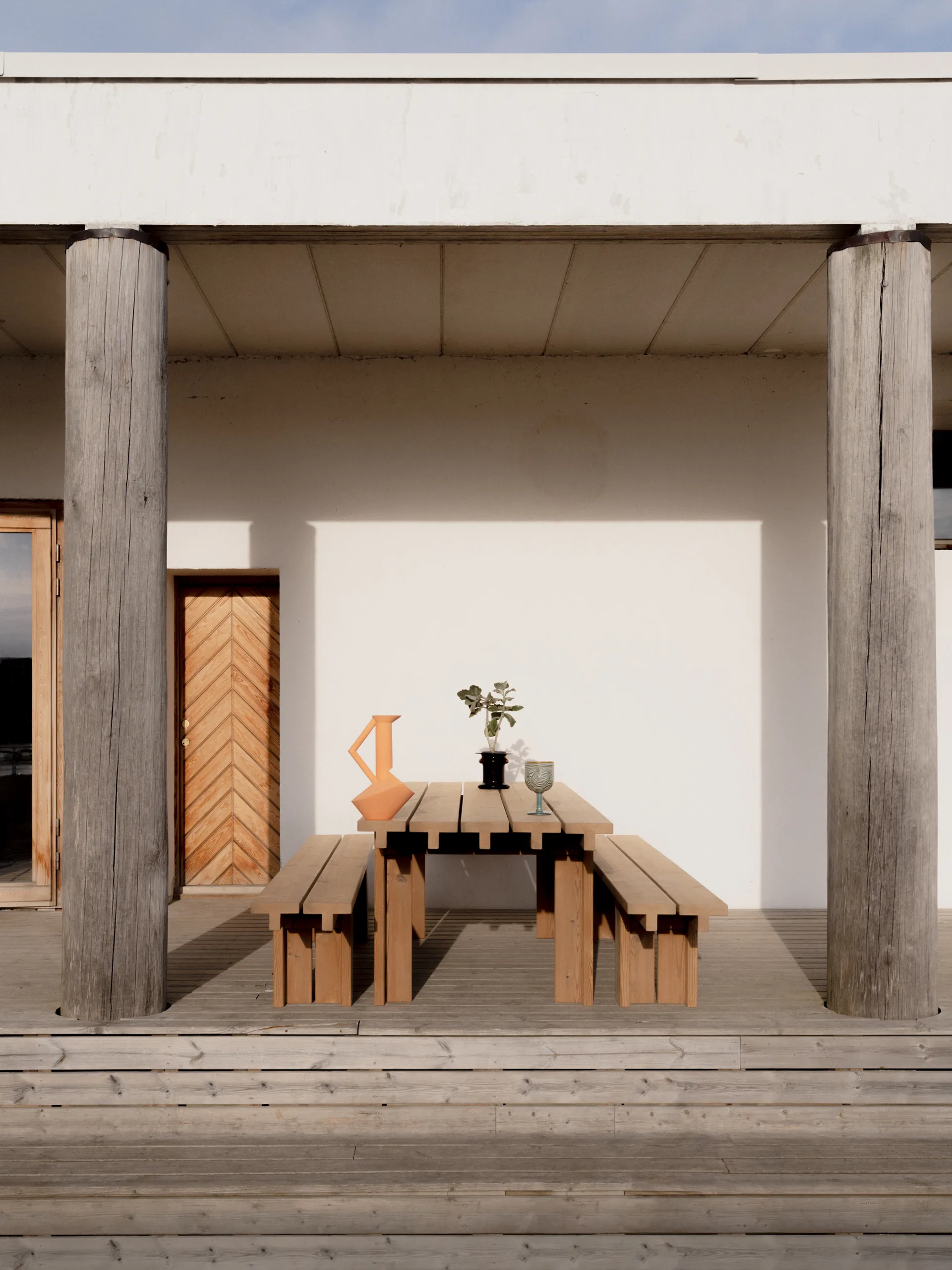 013 Osa Outdoor Table bord, Värmebehandlad furu, 270x94x78 cm Vaarnii