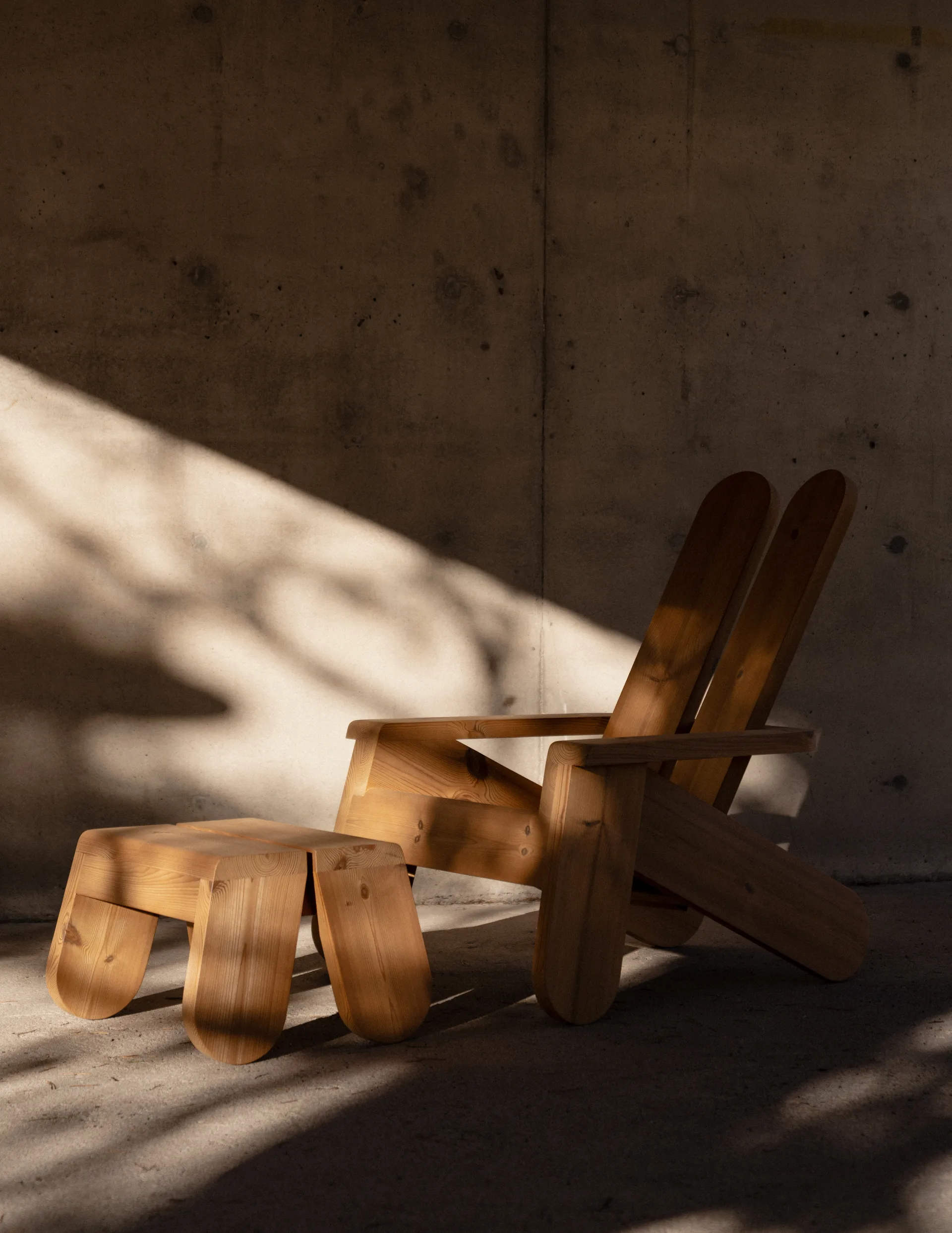 015 Peace Outdoor Foot Stool fotpall, Värmebehandlad furu Vaarnii