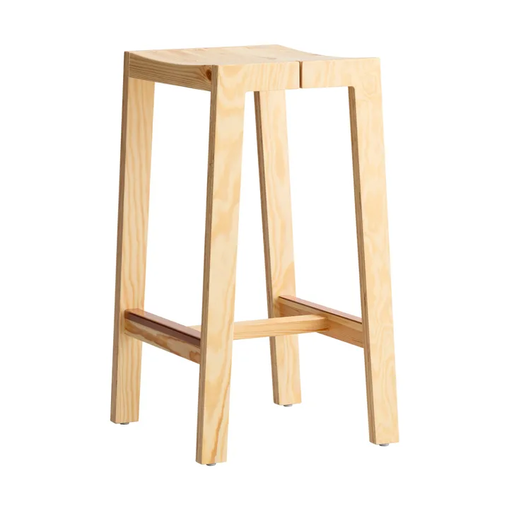 016 Maasto Bar Stool barpall - Matt oljevaxad furu, 65 cm - Vaarnii