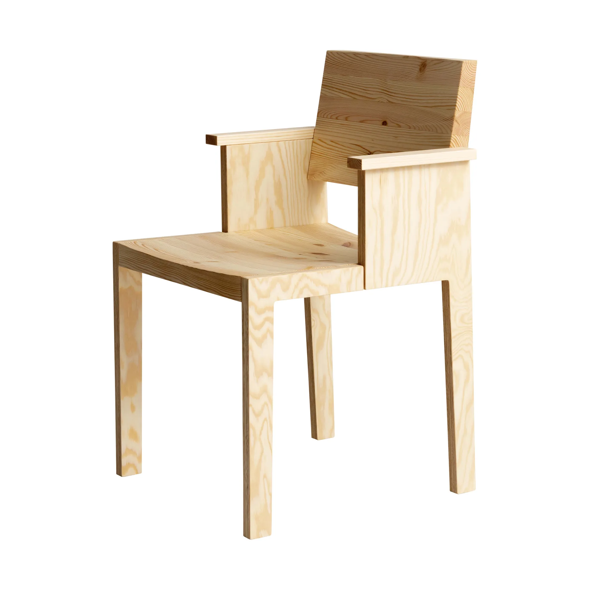 016 Maasto Dining Armchair karmstol, Matt oljevaxad furu Vaarnii