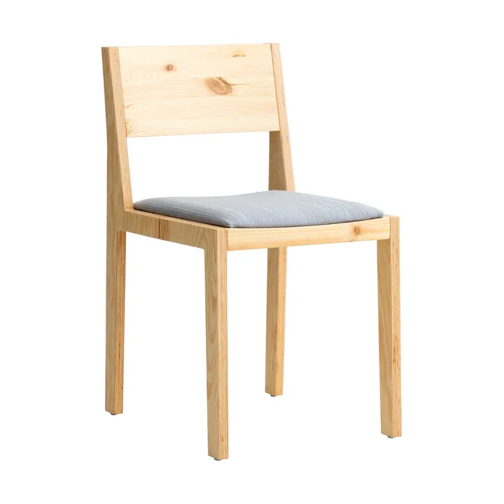 016 Maasto Dining Chair stol - Matt oljevaxad furu, klädd sits grå - Vaarnii