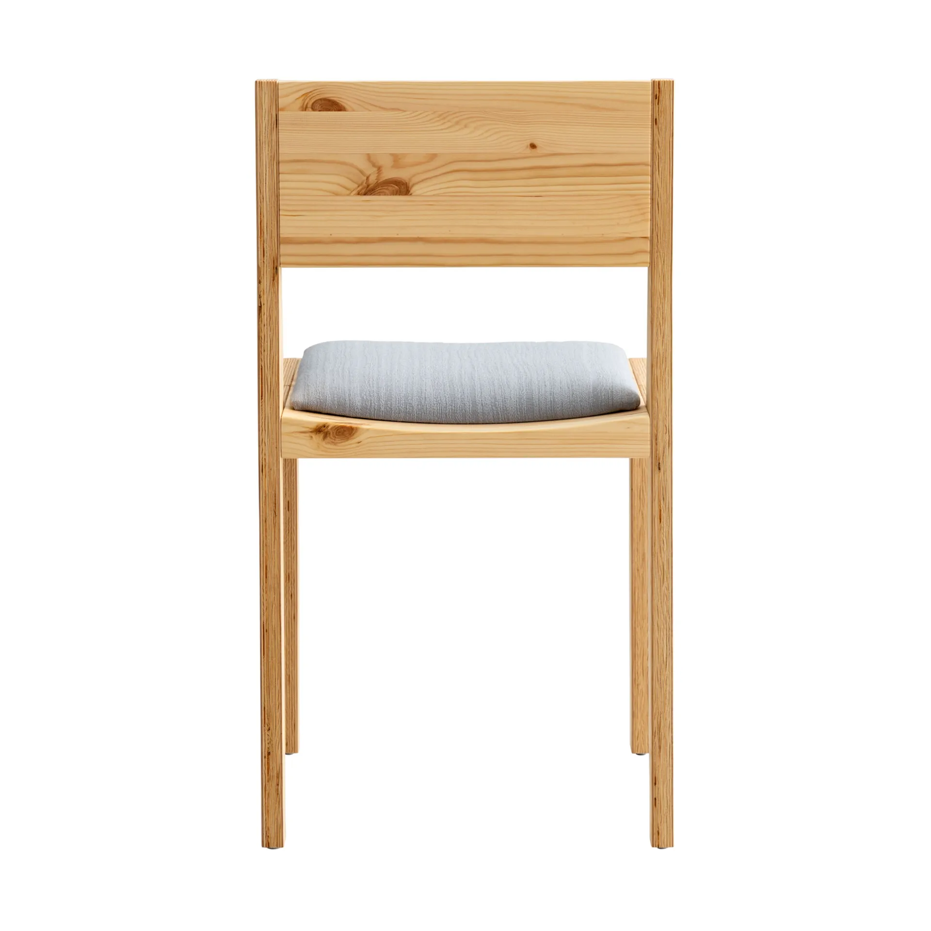016 Maasto Dining Chair stol, Matt oljevaxad furu, klädd sits grå Vaarnii